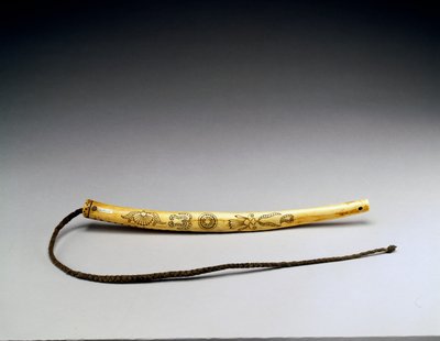 Quirt, engraved elk antler, Crow Nation, c.1840 by American School